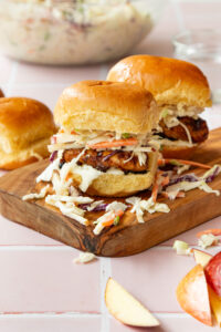 Spicy Chicken Sliders with Cosmic Crisp® Apple Slaw