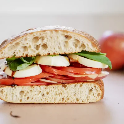 Cosmic Crisp Caprese Sandwhich